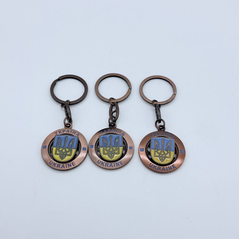 Брелок металевий Тризуб у колі